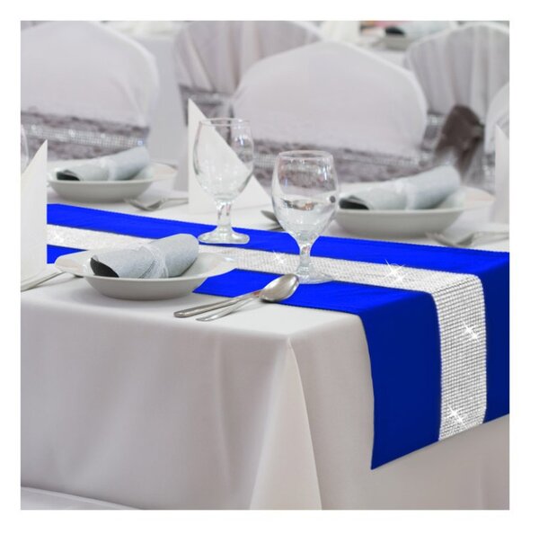 Runner Glamour con zirconi bluette