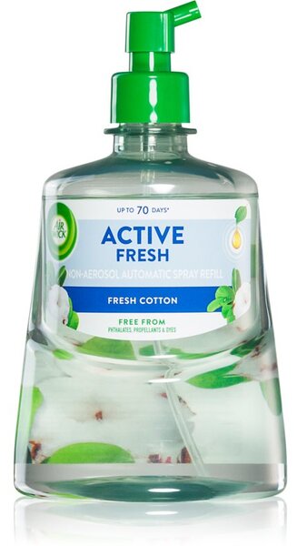 Air Wick Active Fresh Fresh Cotton deodorante ricarica 228 ml