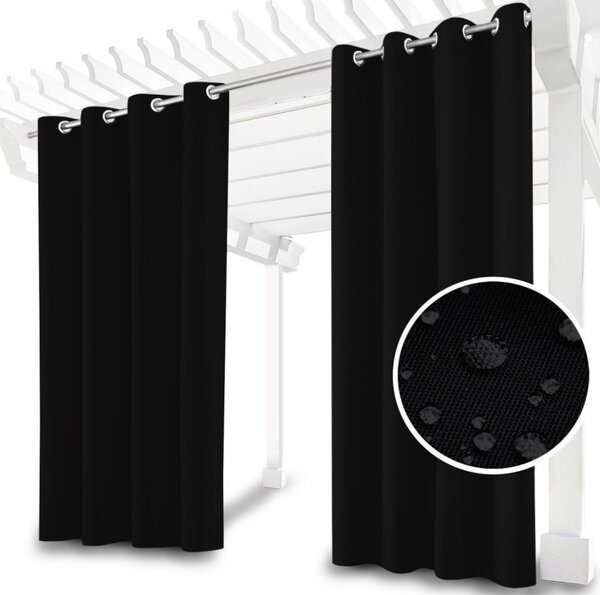 Tenda da giardino su anelli sulla terrazza MIG01 nero