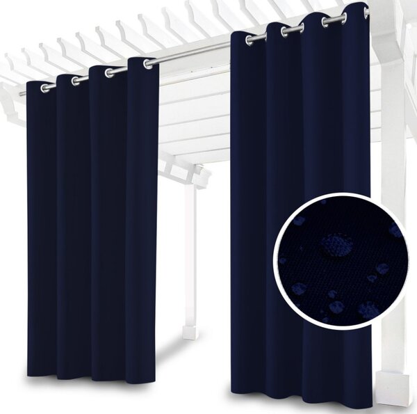 Tenda da giardino su anelli sulla terrazza MIG04 blu navy