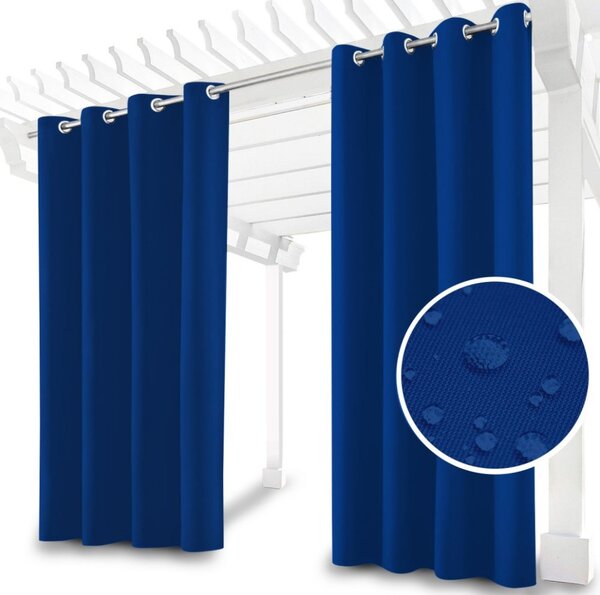 Tenda da giardino su anelli sulla terrazza MIG05 bluette