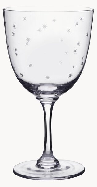 Set di 2 bicchieri da vino in cristallo soffiato Stars