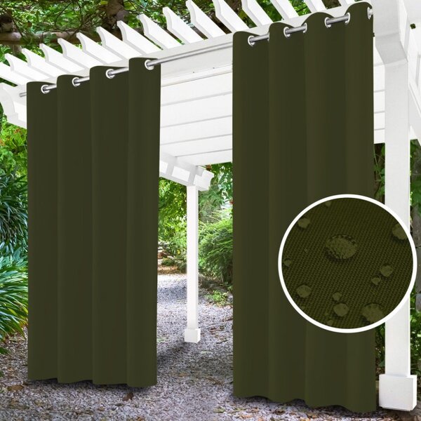 Tenda da giardino su anelli sulla terrazza MIG18 cachi