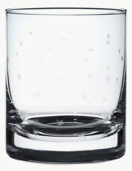 Set di 4 bicchieri da whisky in cristallo soffiato Stars