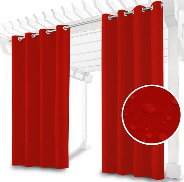 Tenda da giardino su anelli sulla terrazza MIG10 rosso