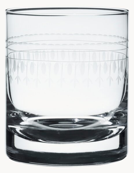Set di 4 bicchieri da whisky in cristallo soffiato Ovals
