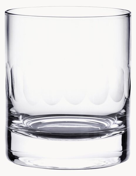 Set di 4 bicchieri da whisky in cristallo soffiato Lens