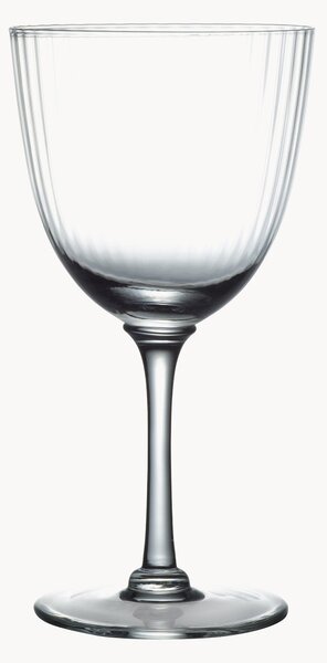 Set di 4 bicchieri da vino bianco in cristallo soffiato Ripple