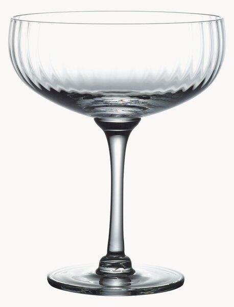 Set di 4 bicchieri da cocktail in cristallo soffiato Ripple