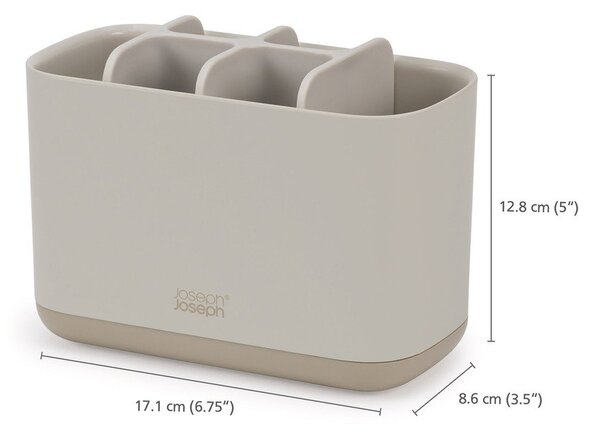 Portaspazzolino verticale beige in plastica EasyStore – Joseph Joseph
