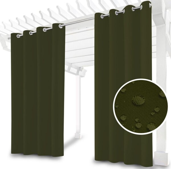 Tenda da giardino su anelli sulla terrazza MIG18 cachi