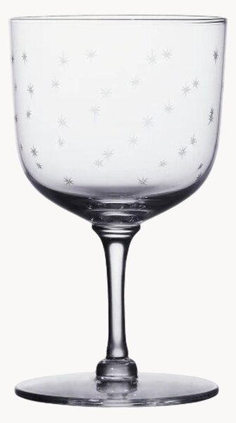 Set di 4 bicchieri da vino in cristallo soffiato Stars