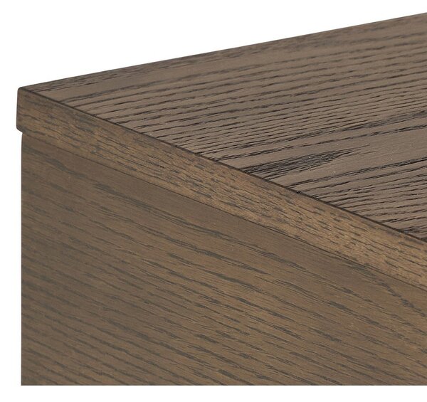 Comodino colore naturale scuro con effetto rovere Monfort – Actona