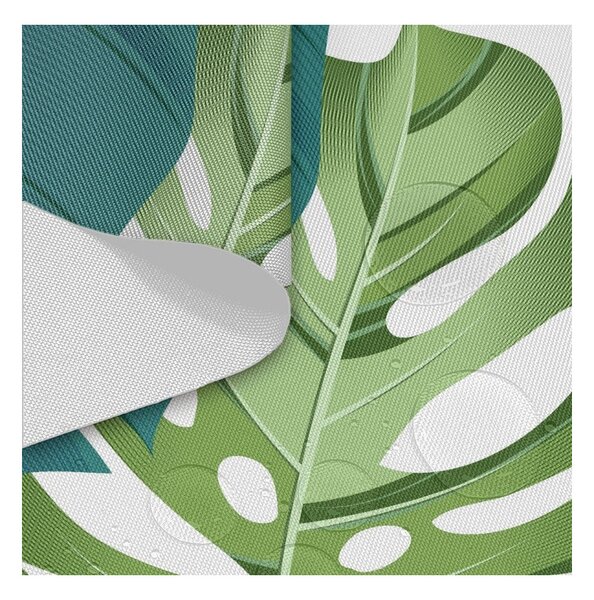 Tessuto fantasia impermeabile MIGD151 foglie di monstera, altezza 160 cm