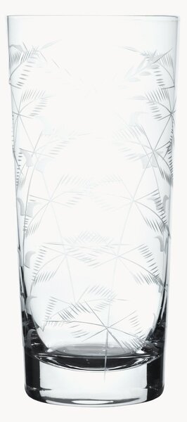 Set di 4 bicchieri da long drink in cristallo soffiato Fern