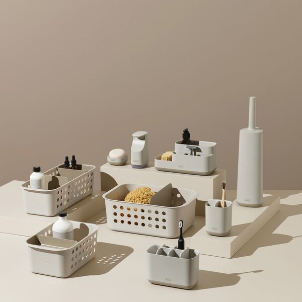 Portaspazzolino verticale beige in plastica EasyStore – Joseph Joseph