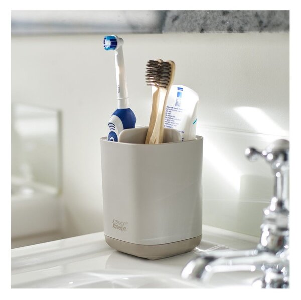 Portaspazzolino verticale beige in plastica EasyStore – Joseph Joseph