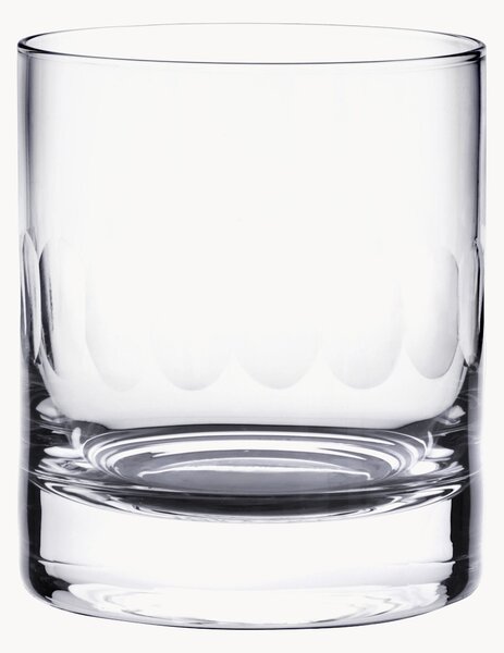 Set di 2 bicchieri da whisky in cristallo soffiato Lens