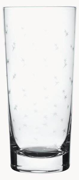 Set di 4 bicchieri da long drink in cristallo soffiato Stars