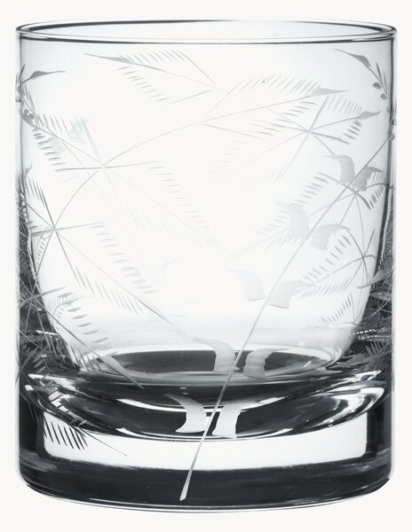 Set di 2 bicchieri da whisky in cristallo soffiato Fern