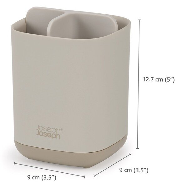 Portaspazzolino verticale beige in plastica EasyStore – Joseph Joseph
