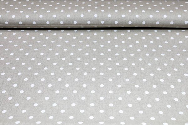 Grembiule da cucina beige con punti bianchi