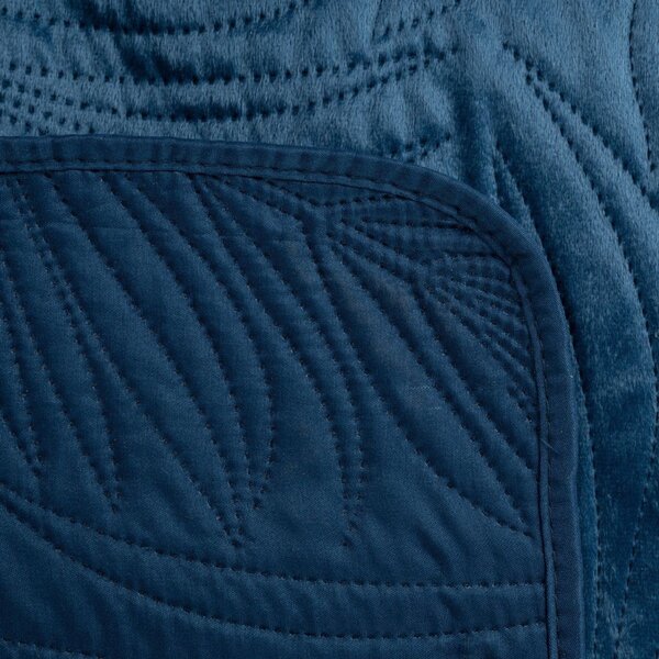 Copriletto in velluto Luiz4 blu new