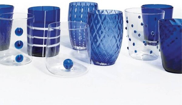 Zafferano Melting Pot Bicchiere Acqua Set 6 Pz Monocolore Blu