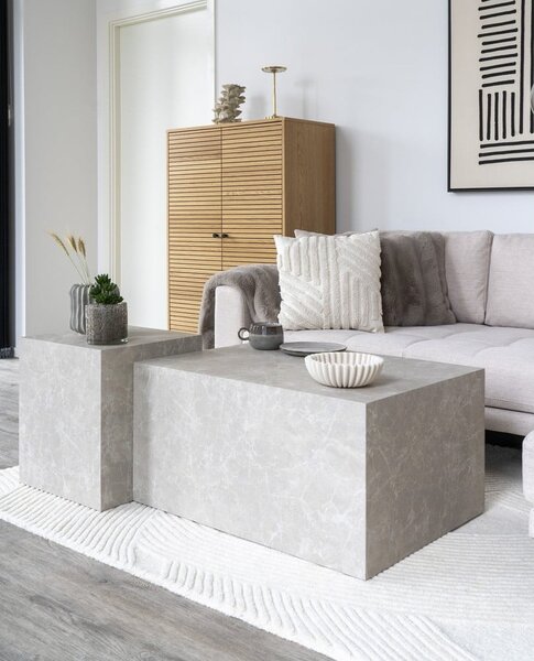 Tavolino in marmo 60x80 cm Prague - House Nordic