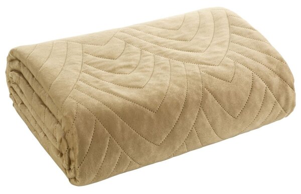Copriletto in velluto Luiz6 beige new