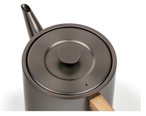 Teiera grigia in acciaio inox con filtro 1,1 l Duet Narvik – Bredemeijer