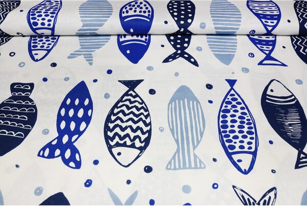 Tovaglia in cotone Pesce azzurro