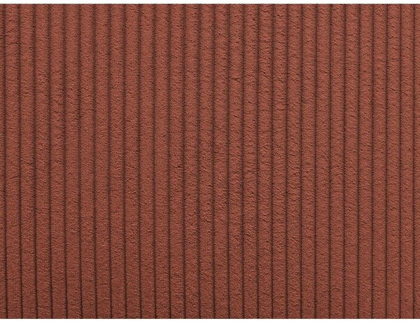 Divano angolare color mattone allungabile (con composizione variabile) con rivestimento in velluto a coste Augustin – Bobochic Paris