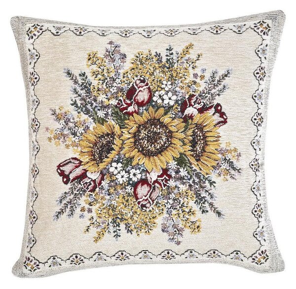 Federa cuscino gobelin Girasoli Chenille IT101