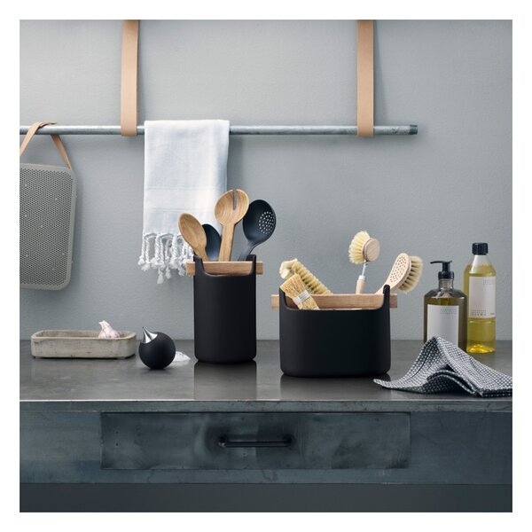 Eva Solo Dispenser Sapone Black Silicone Compatto Stabile Facile da Usare e Ricaricare