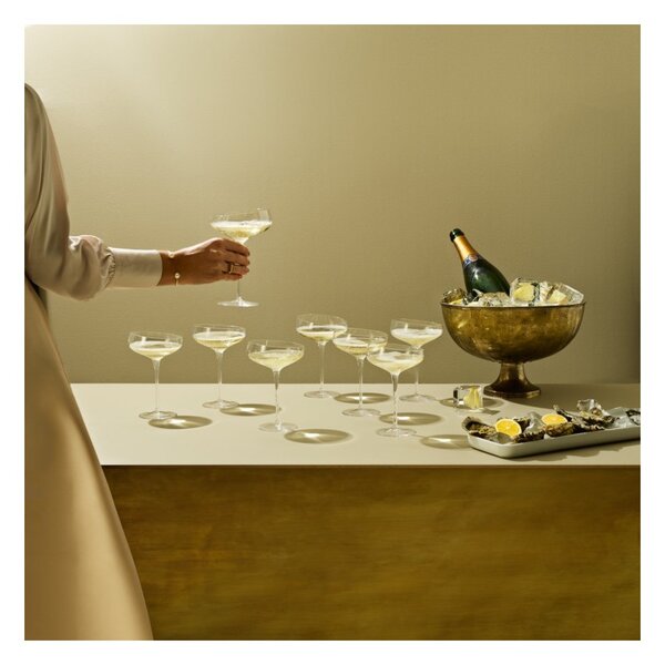 Eva Solo Calice da Vino Champagne Coupe 20cl Vetro Soffiato a Bocca Bordo Angolato