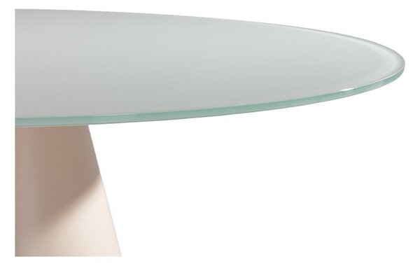 Tavolo da pranzo rotondo con piano in vetro ø 120 cm Vida – MOME