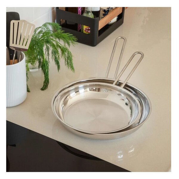 Eva Solo Padella 28cm Stainless Steel Inox Riciclato 90% x Gas Elettrico Induzione