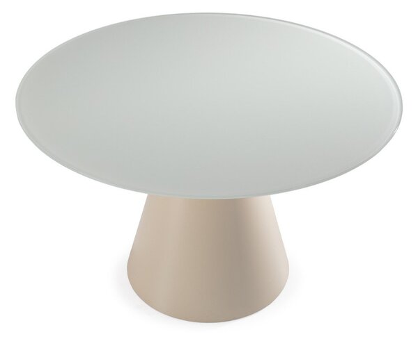 Tavolo da pranzo rotondo con piano in vetro ø 120 cm Vida – MOME