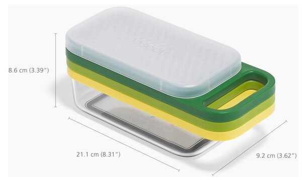 Joseph Joseph Multi-Grate & Store 3-in-1 Grate Set Grattugia 3in1 con Contenitore