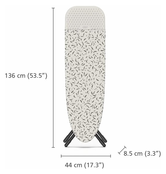 Joseph Joseph Glide Plus 130cm Ecru Asse da Stiro Facile da Riporre con Fodera Avanzata