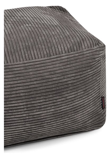 Puof a sacco marrone scuro con rivestimento in velluto a coste Softbox MooG – SLOWDOWN