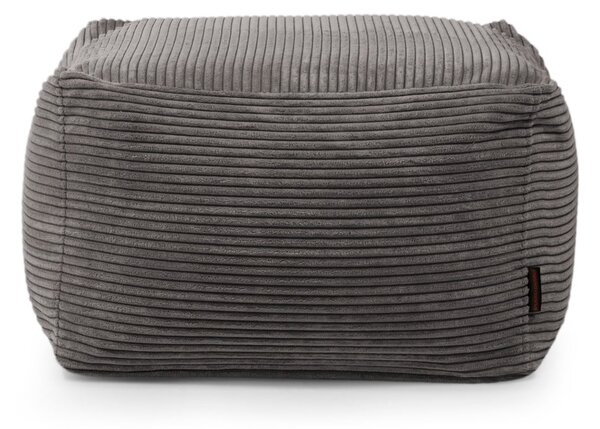 Puof a sacco marrone scuro con rivestimento in velluto a coste Softbox MooG – SLOWDOWN