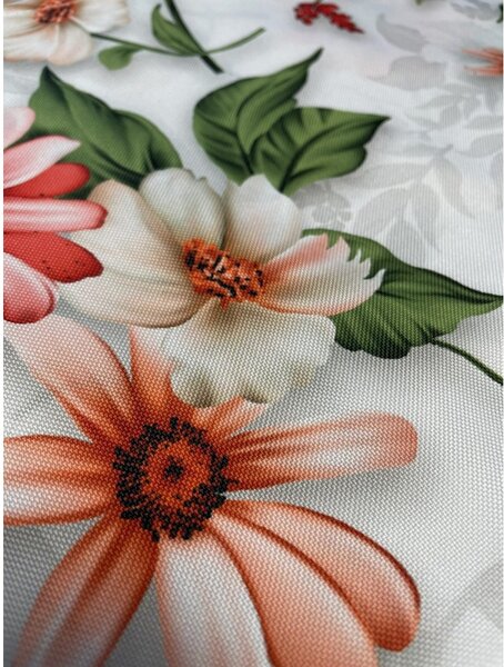Tessuto fantasia impermeabile MIGD370 Fiori, altezza 160 cm