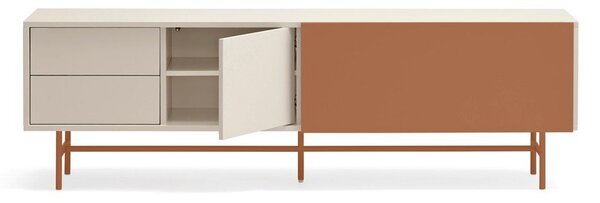 Tavolo TV in mattone/beige 180x56 cm Nube - Teulat