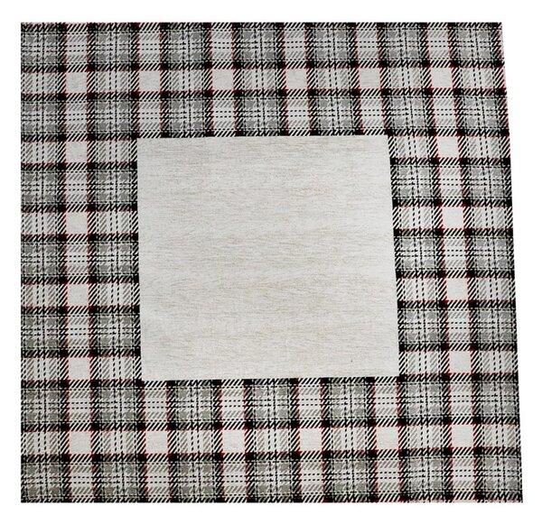 Tovaglia Gobelin Tartan beige 90x90 cm Chenille IT025