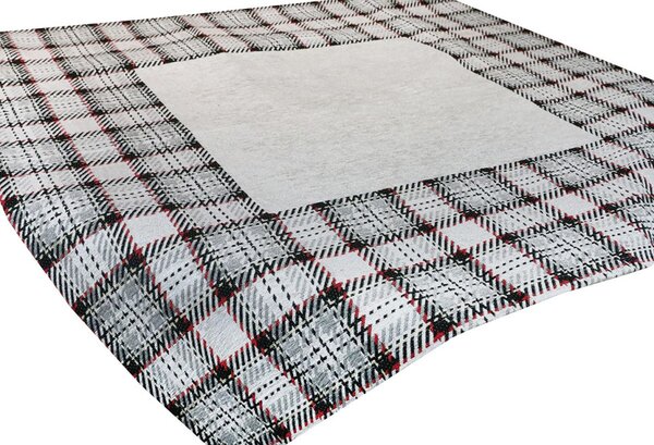 Tovaglia Gobelin Tartan beige 90x90 cm Chenille IT025