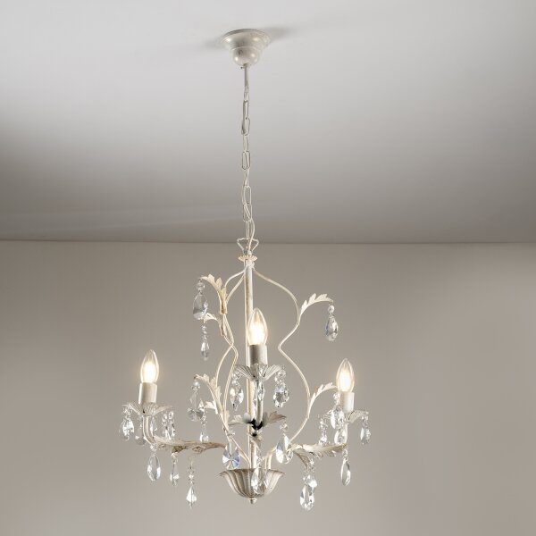 ONLI - Lampadario a catena TERESA 3xE14/6W/230V bianco