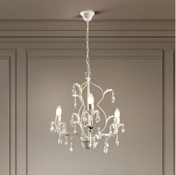 ONLI - Lampadario a catena TERESA 3xE14/6W/230V bianco
