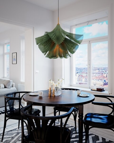 ByRydens 4202590-2501 - Lampadario a cavo JULIETTE 1xE27/8W/230V verde